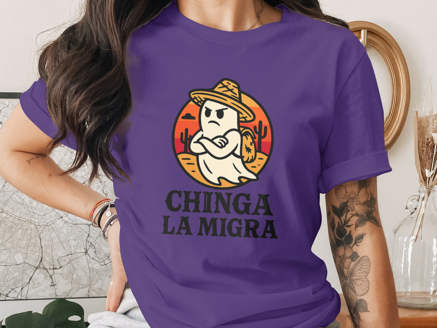 Chinga La Migra Graphic T-Shirt Statement product