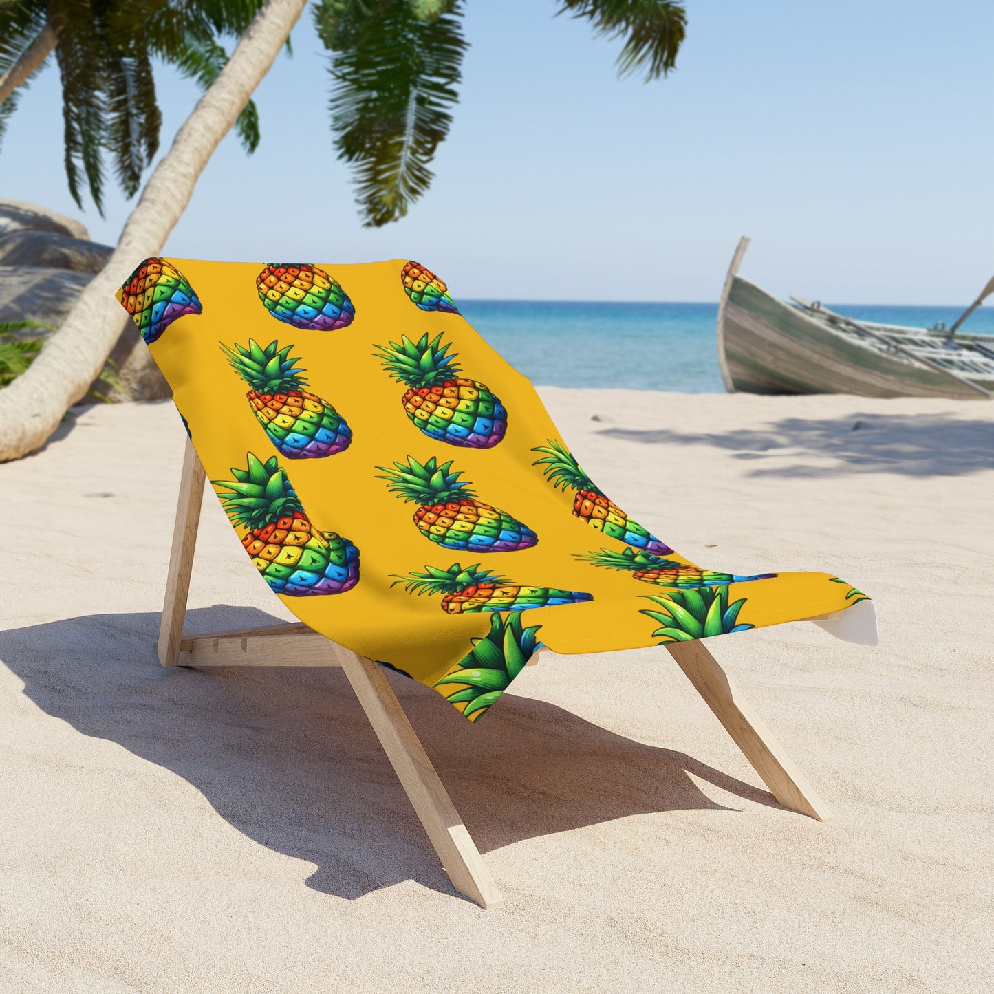 pride towell Vibrant Pineapple Beach Towel, Summer Beach Gear, Tropical Pool Accessories, Perfect for Vacations, Gift for Beach Lovers