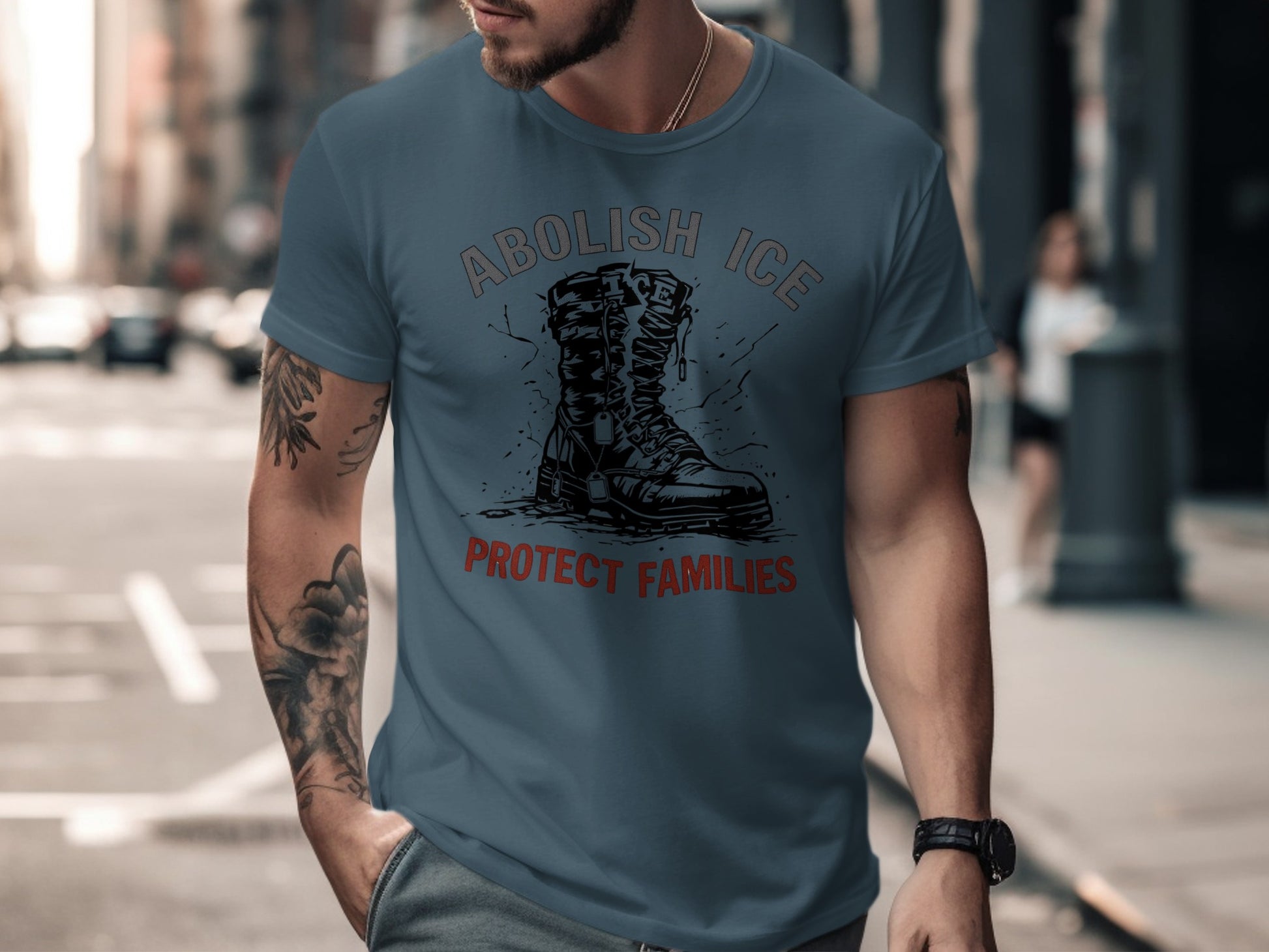 Abolish ICE Protect Families Graphic T-Shirt