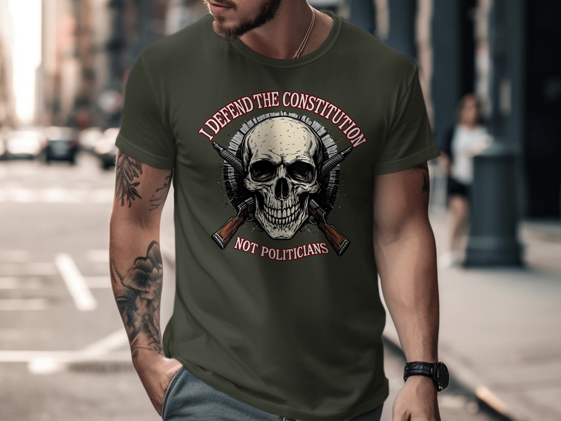 I Defend The Constitution Not Politicians T-shirt