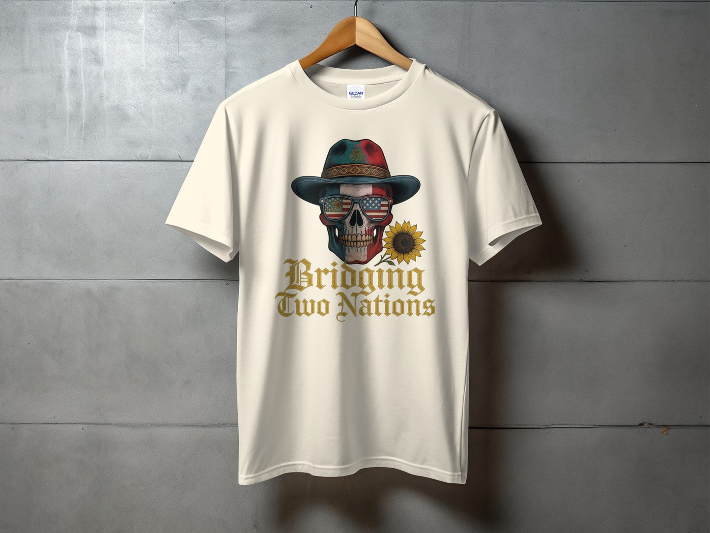 Bridging Two Nations Skull Graphic T-shirt product type