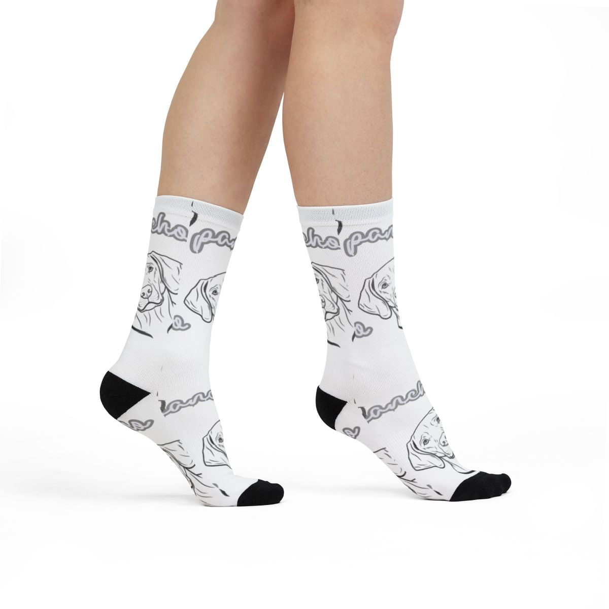 Adorable Dog Print Design Crew Socks Product