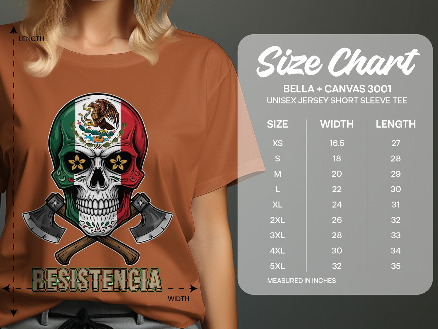 Mexican Skull with Axes Graphic T-Shirt product