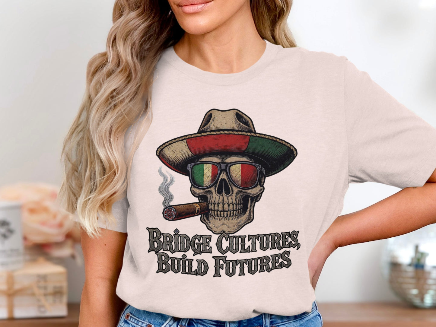 Bridge Cultures Build Futures Skull Graphic product type