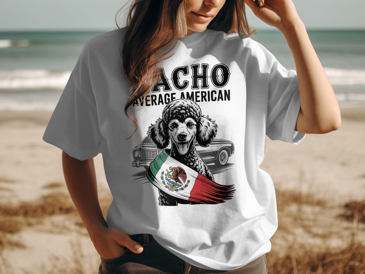 Nacho Average American Dog Mexican Flag T-shirt product