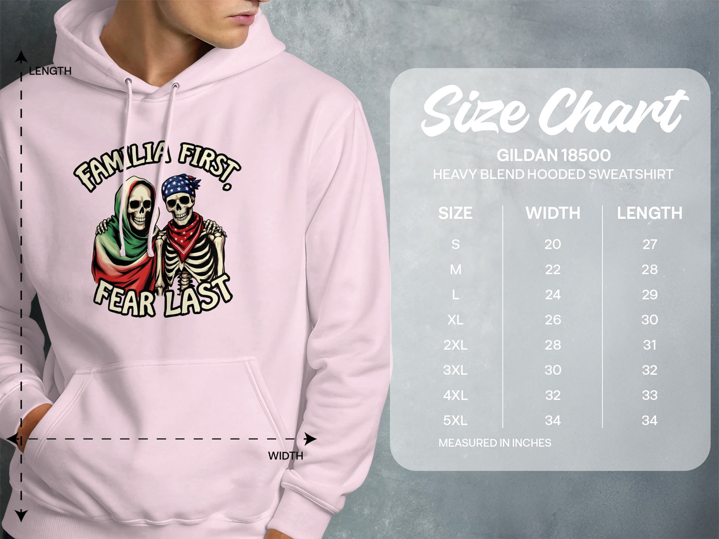 Family First Fear Last Gildan 18500 Hooded Sweatshirt product type