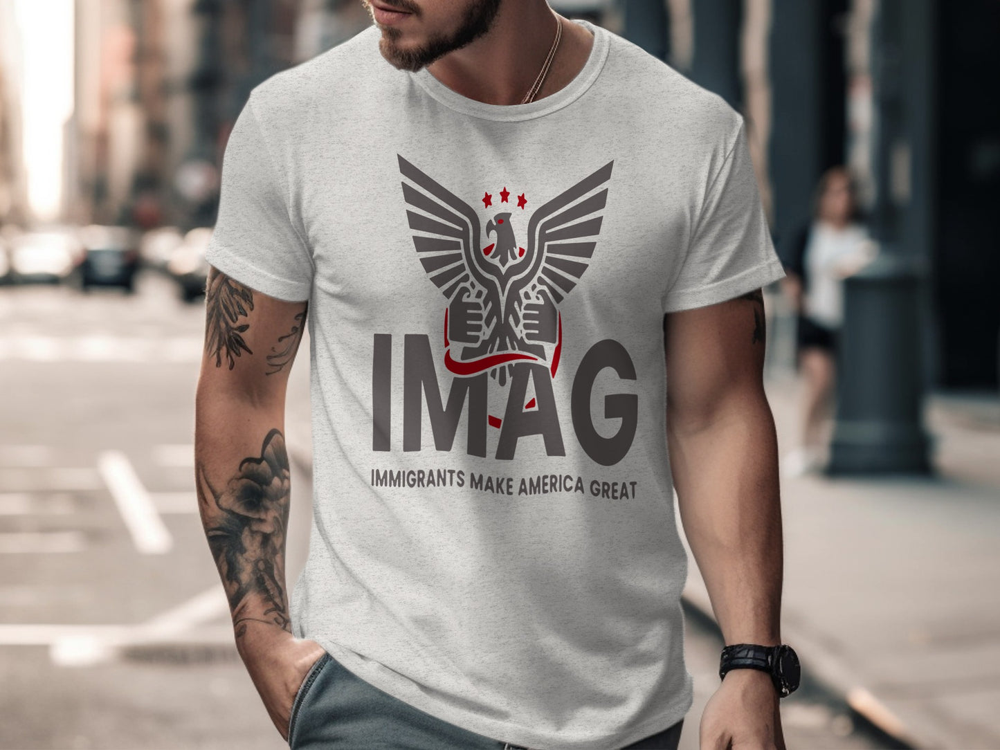 Stylish IMAG Message Printed Graphic T-Shirt product