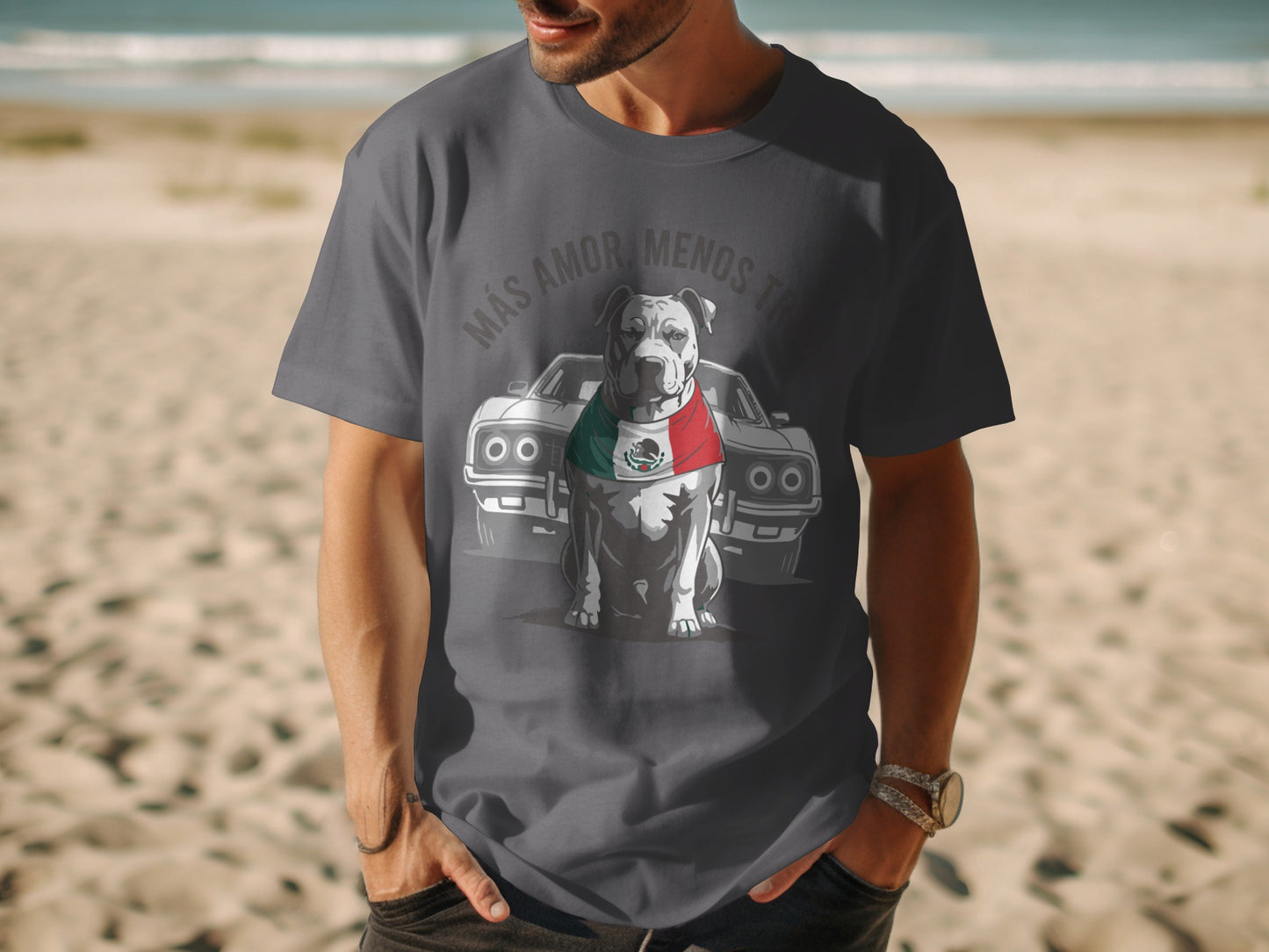 Mas Amor Menos Juicio Dog Car Design Shirt product