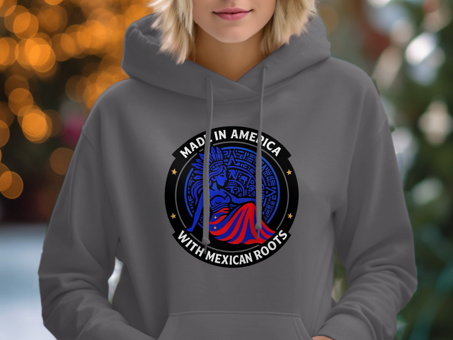 Proudly American Mexican Roots Statement Hoodie product