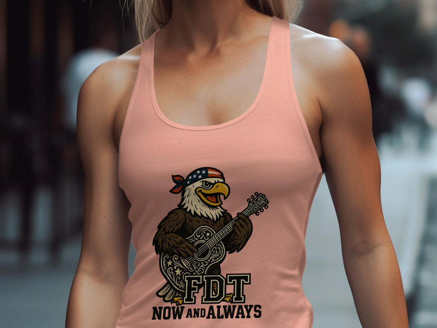FDT Now and Always Graphic Eagle Guitar Tank Top Product