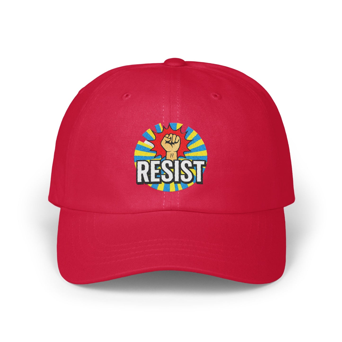 Bold Red RESIST Embroidered Adjustable Cap product