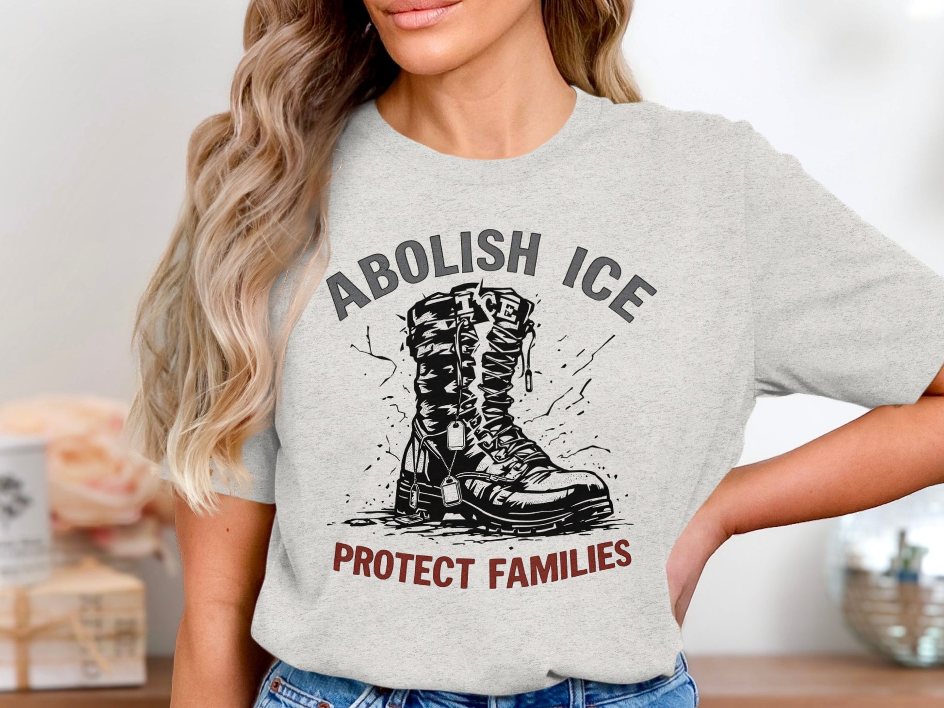 Abolish ICE Protect Families Graphic T-Shirt