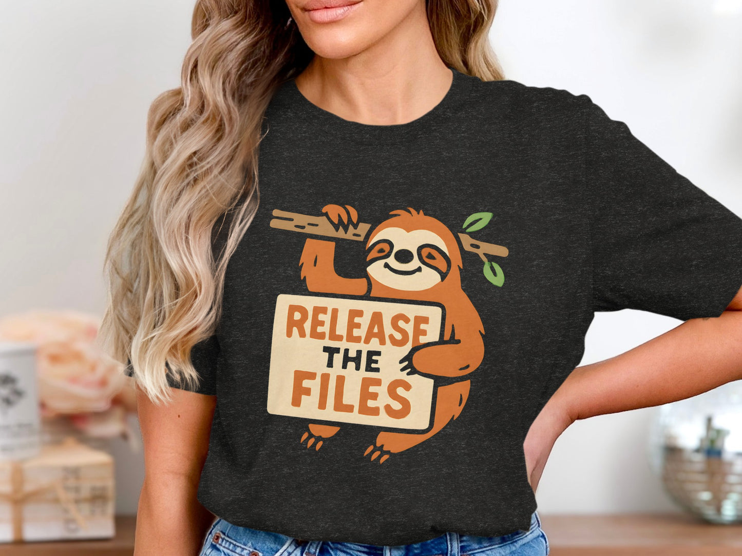 Release The Files Sloth Graphic T-Shirt product type