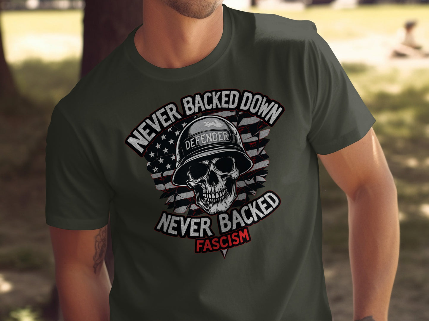 Never Backed Down Never Backed Fascism T-shirt