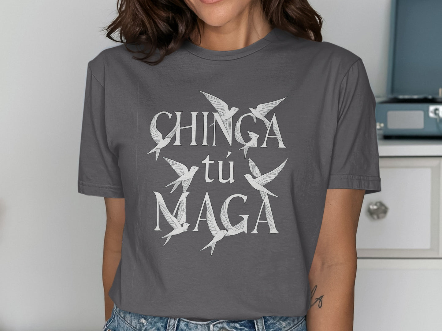 Chinga Tu Naga Graphic Tee Casual Shirt Apparel product type