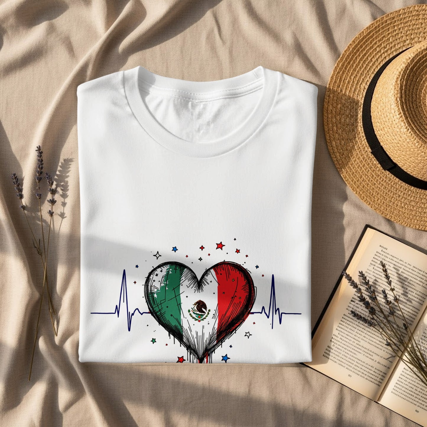 Mexican Heartbeat Graphic T-Shirt Unique Fashion product