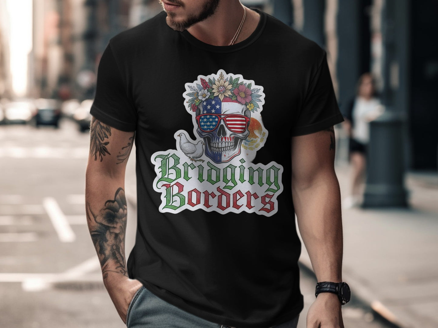 Bridging Borders Skull Graphic Statement product type