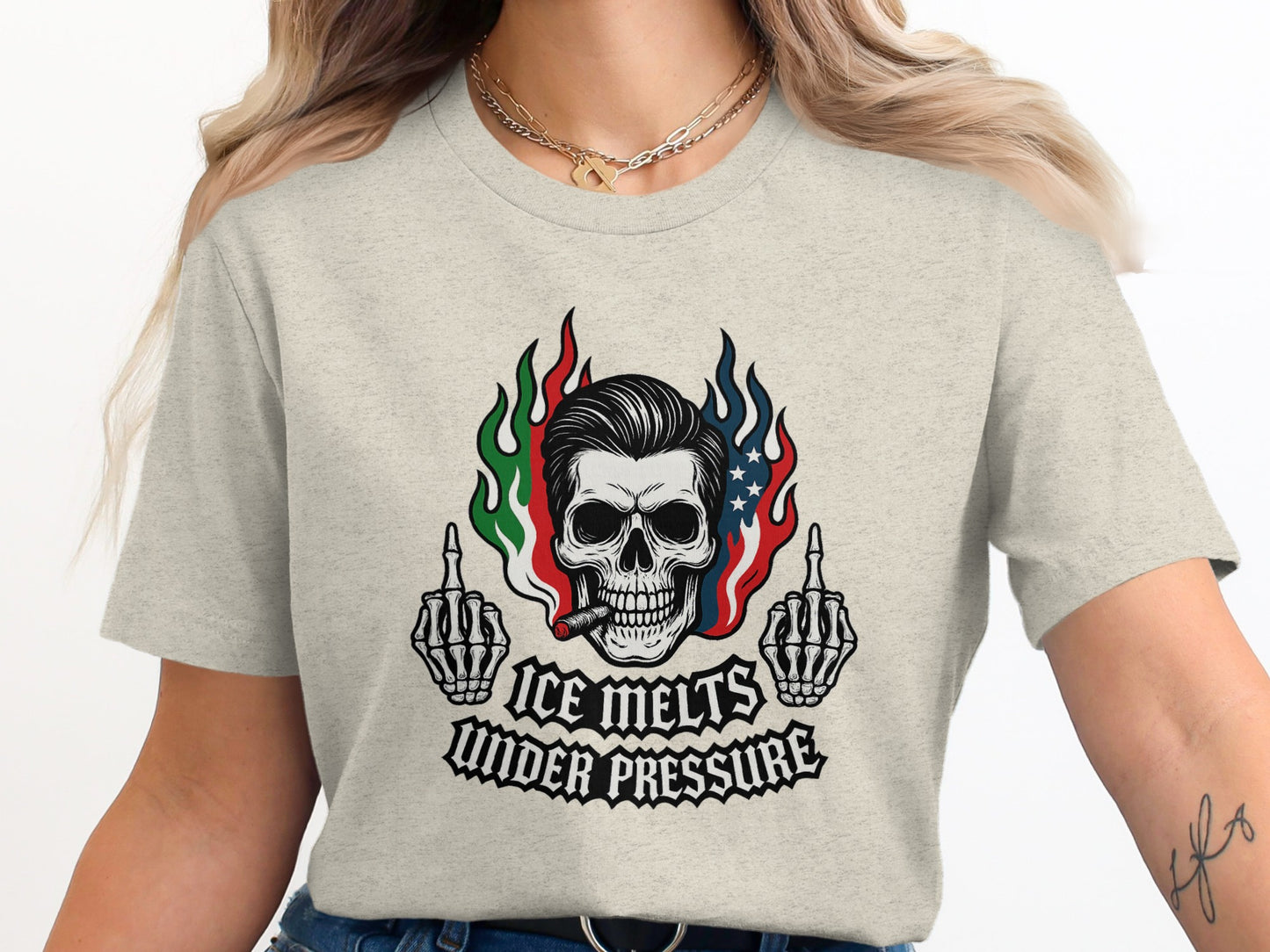 Ice Melts Under Pressure Skull Graphic product