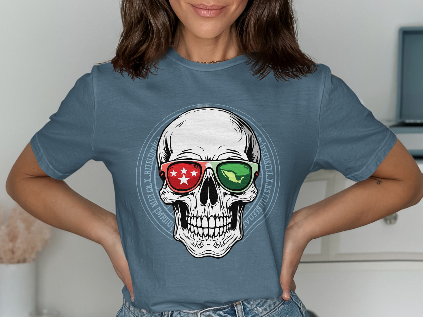 Cool Skull with Sunglasses Graphic Design T-shirt product