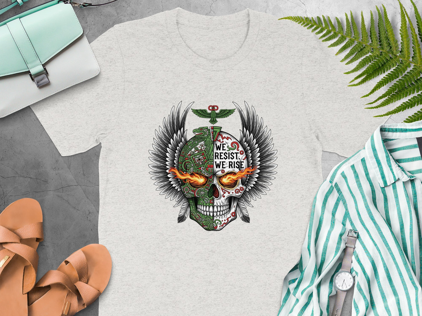 We Resist We Rise Skull Graphic Tee shirt product