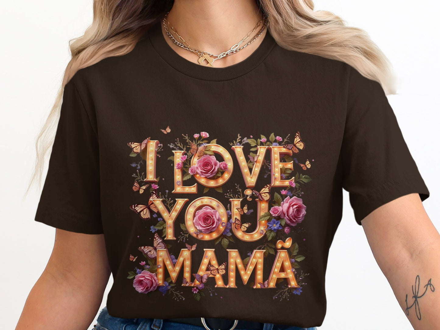 I Love You Mamá Floral Design T-Shirt product