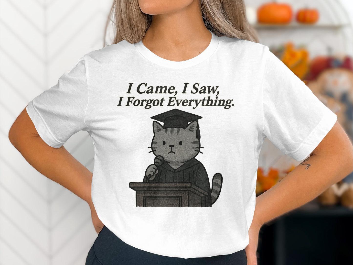 I Came I Saw I Forgot Everything Cat T-shirt product