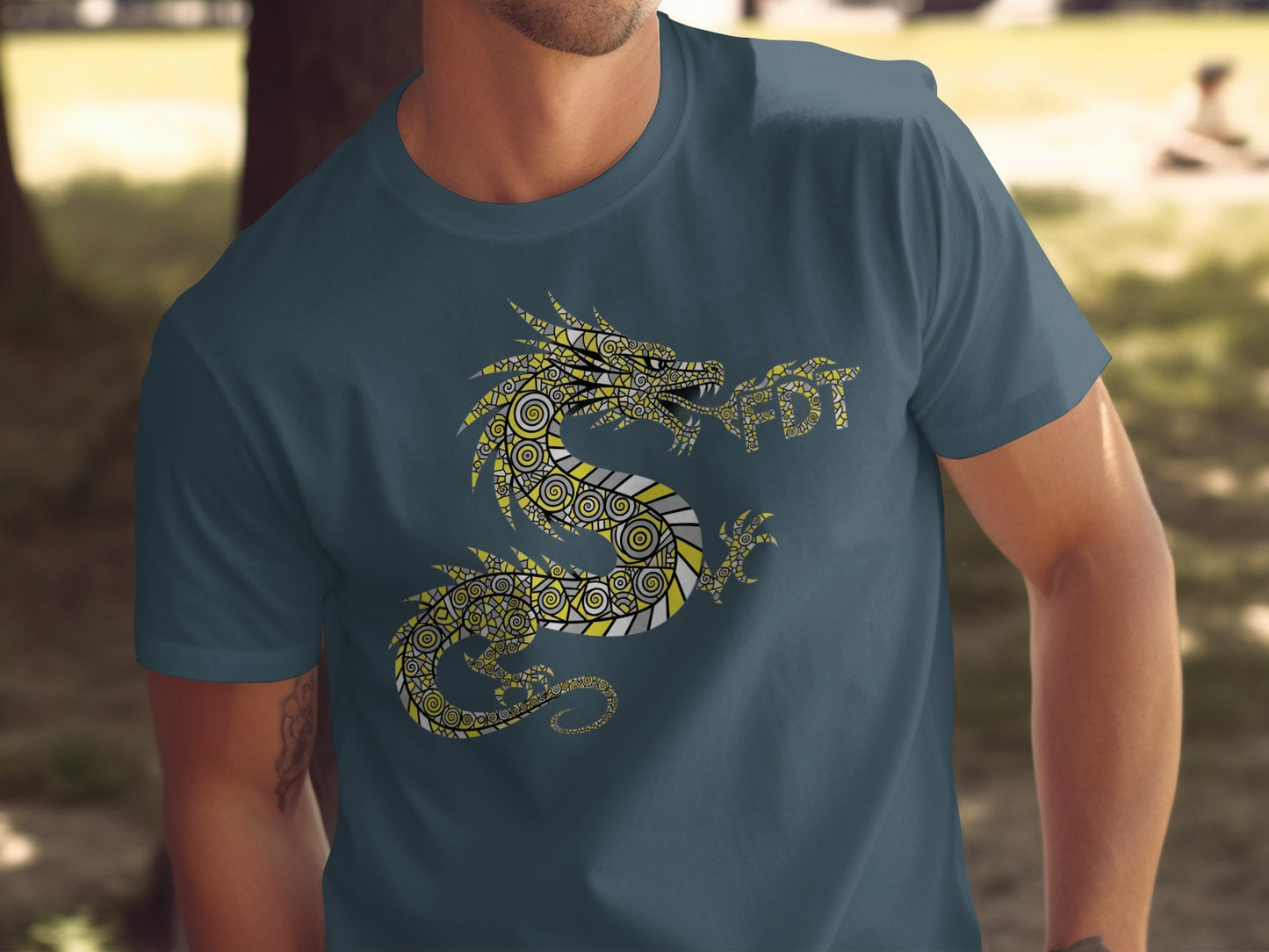 Intricate Dragon Design Graphic T-Shirt product