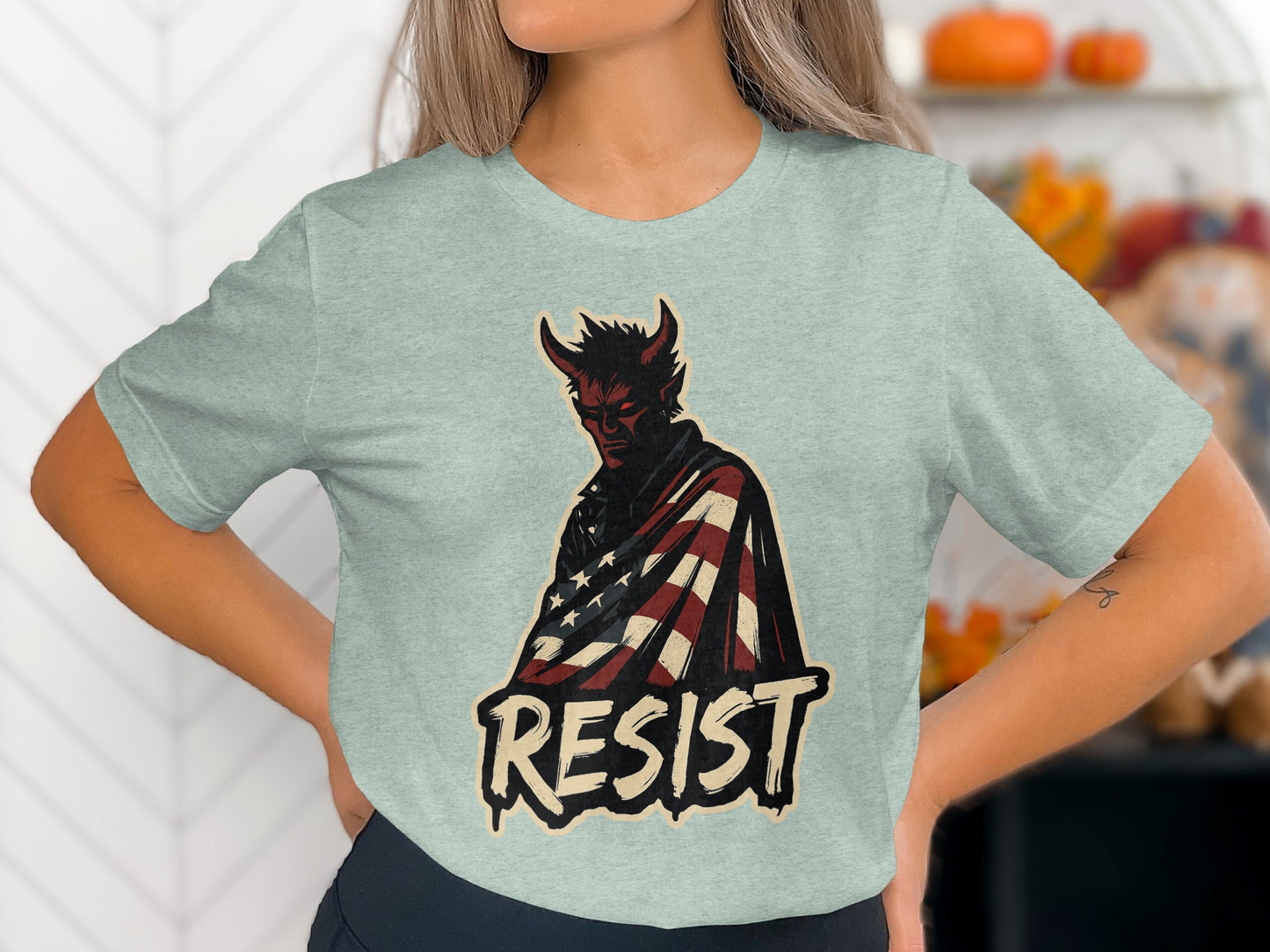 American Flag Resist Devil Graphic Tee product type