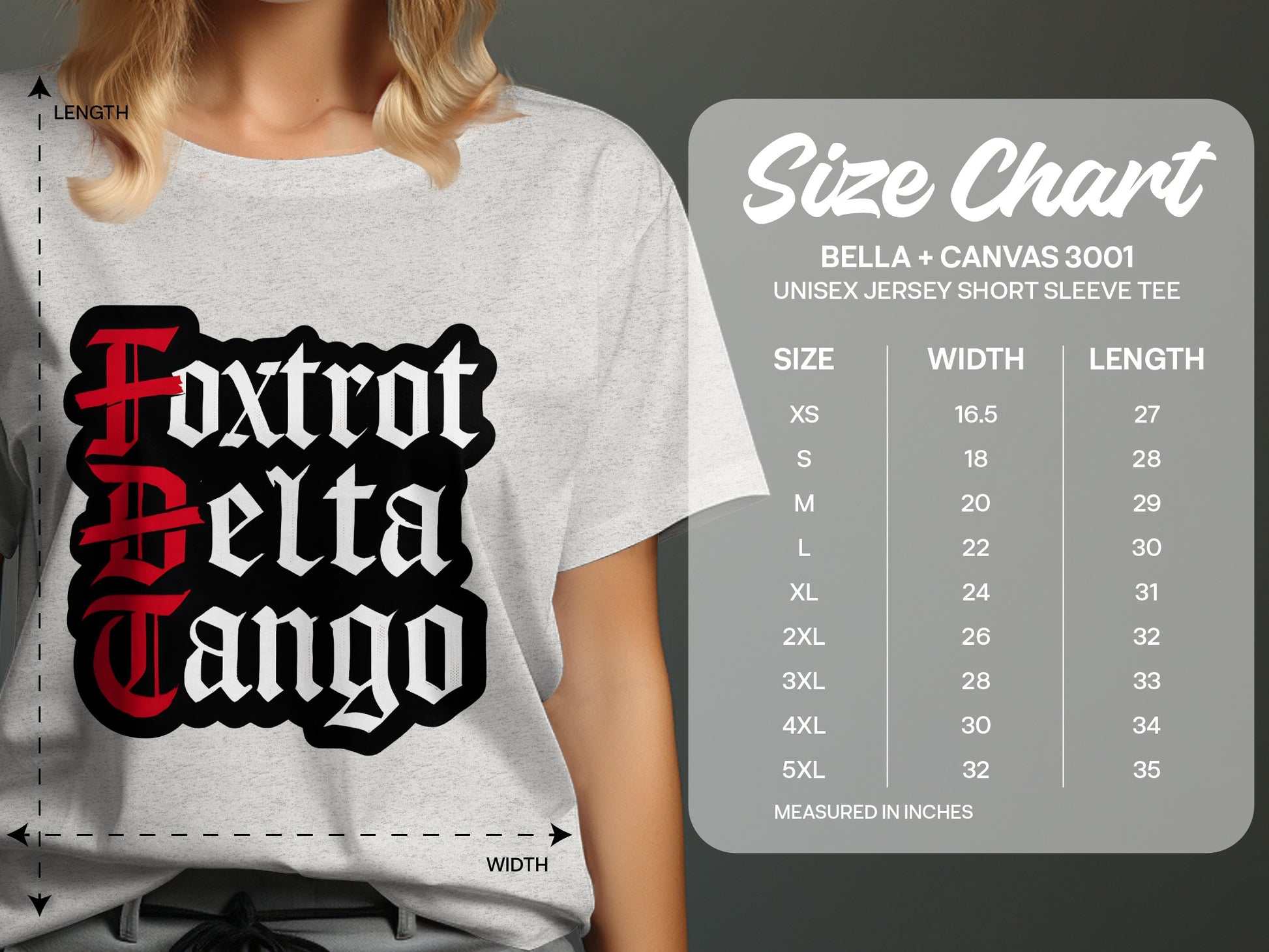 Foxtrot Delta Tango Graphic Unisex Jersey Short Sleeve Tee product
