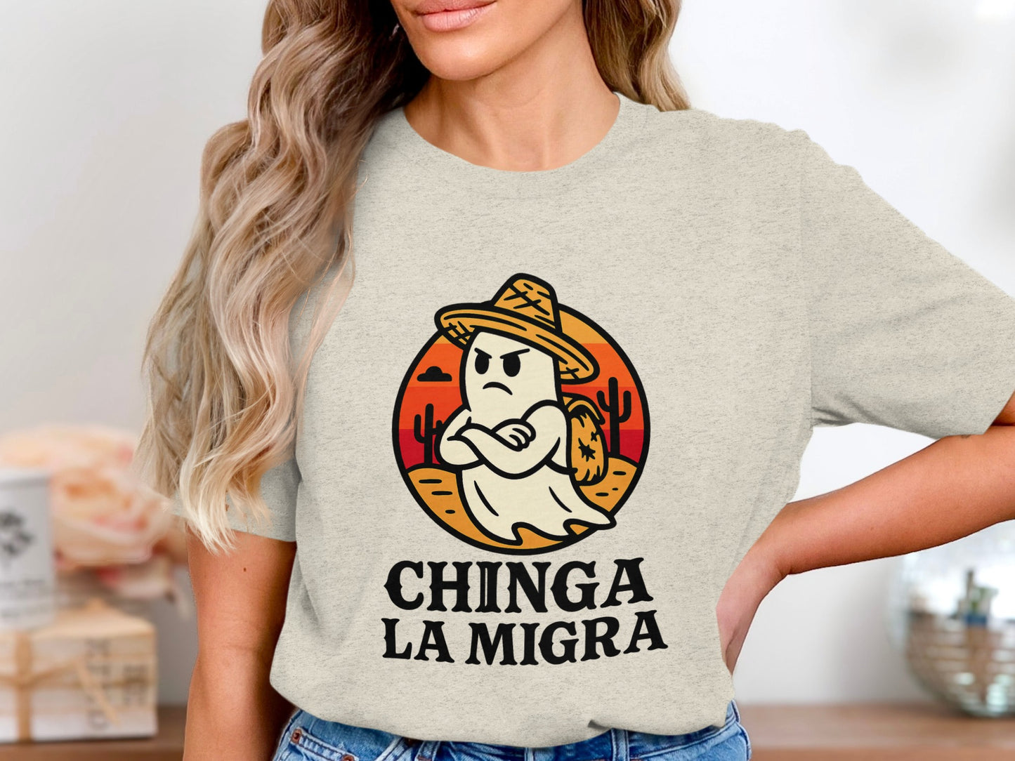 Chinga La Migra Fun Graphic Tee Shirt product