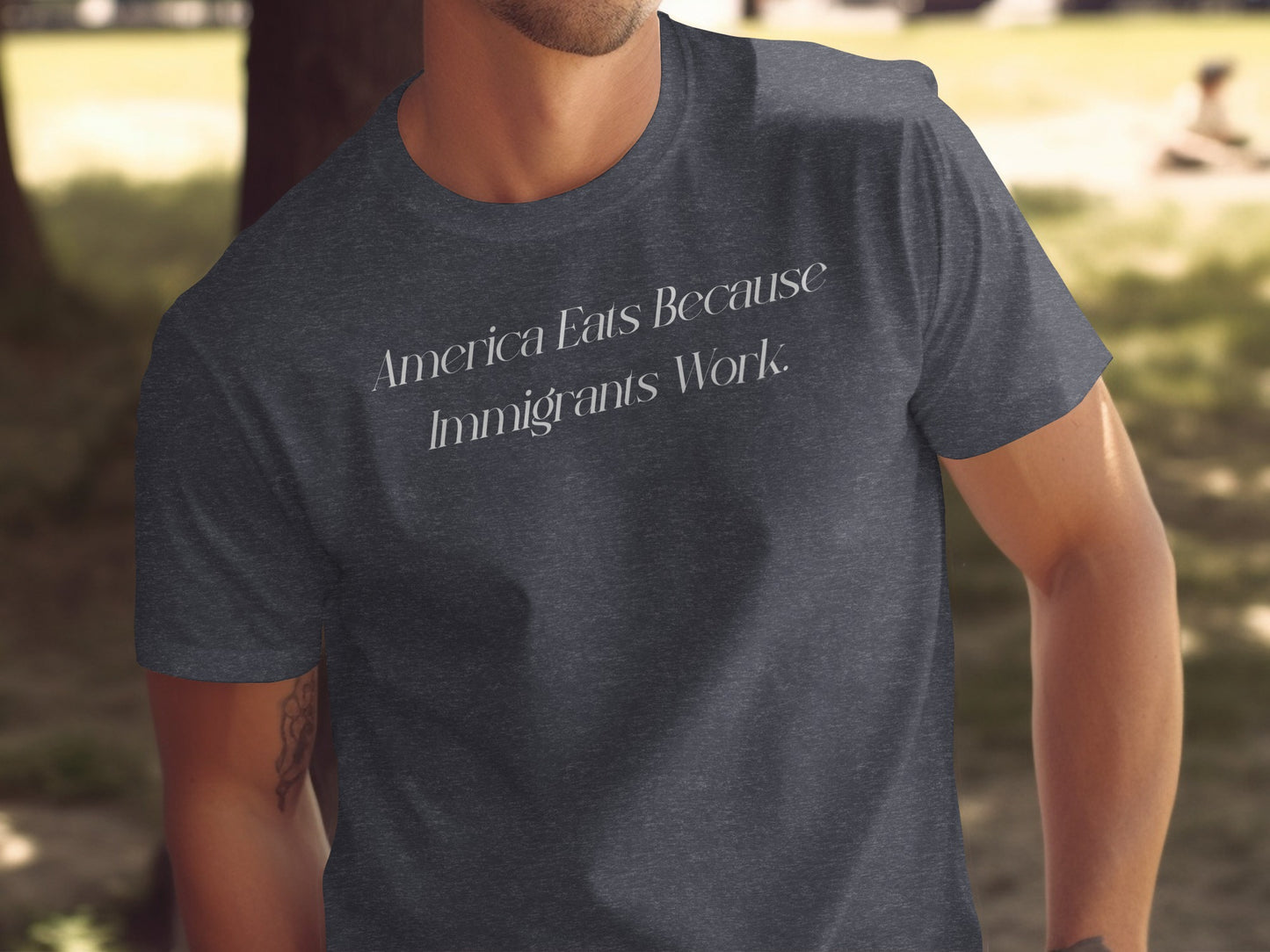 America Eats Because Immigrants Work T-shirt product