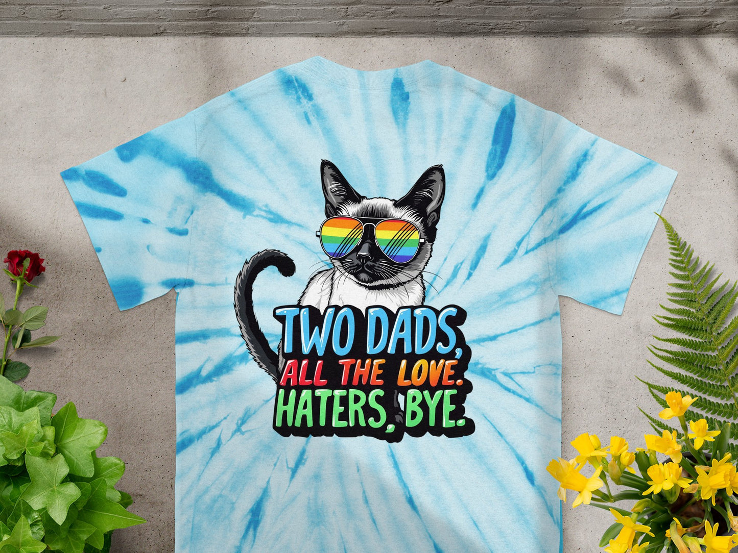 Two Dads All The Love Haters Bye T-shirt product
