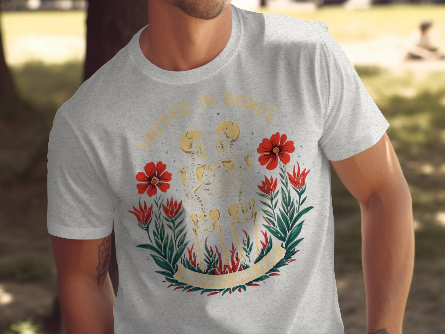 United In Bones Unique Artistic Design T-shirt