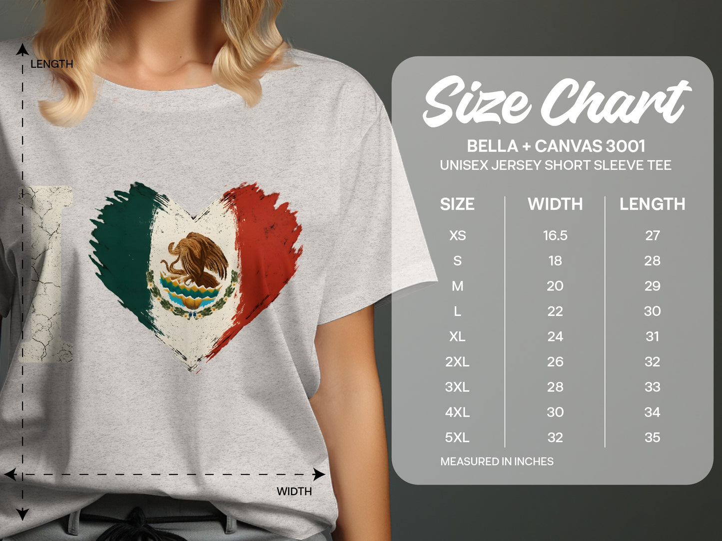 Mexican Heart Design Unisex Jersey Short Sleeve Tee product