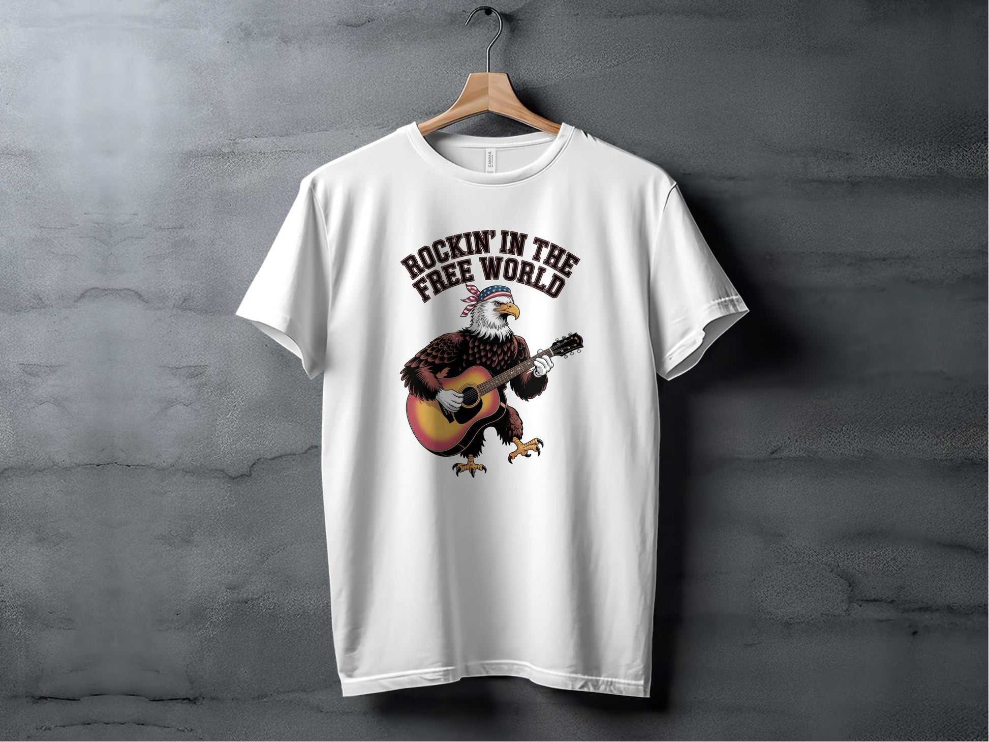 Rockin' In The Free World Graphic White T-Shirt product type