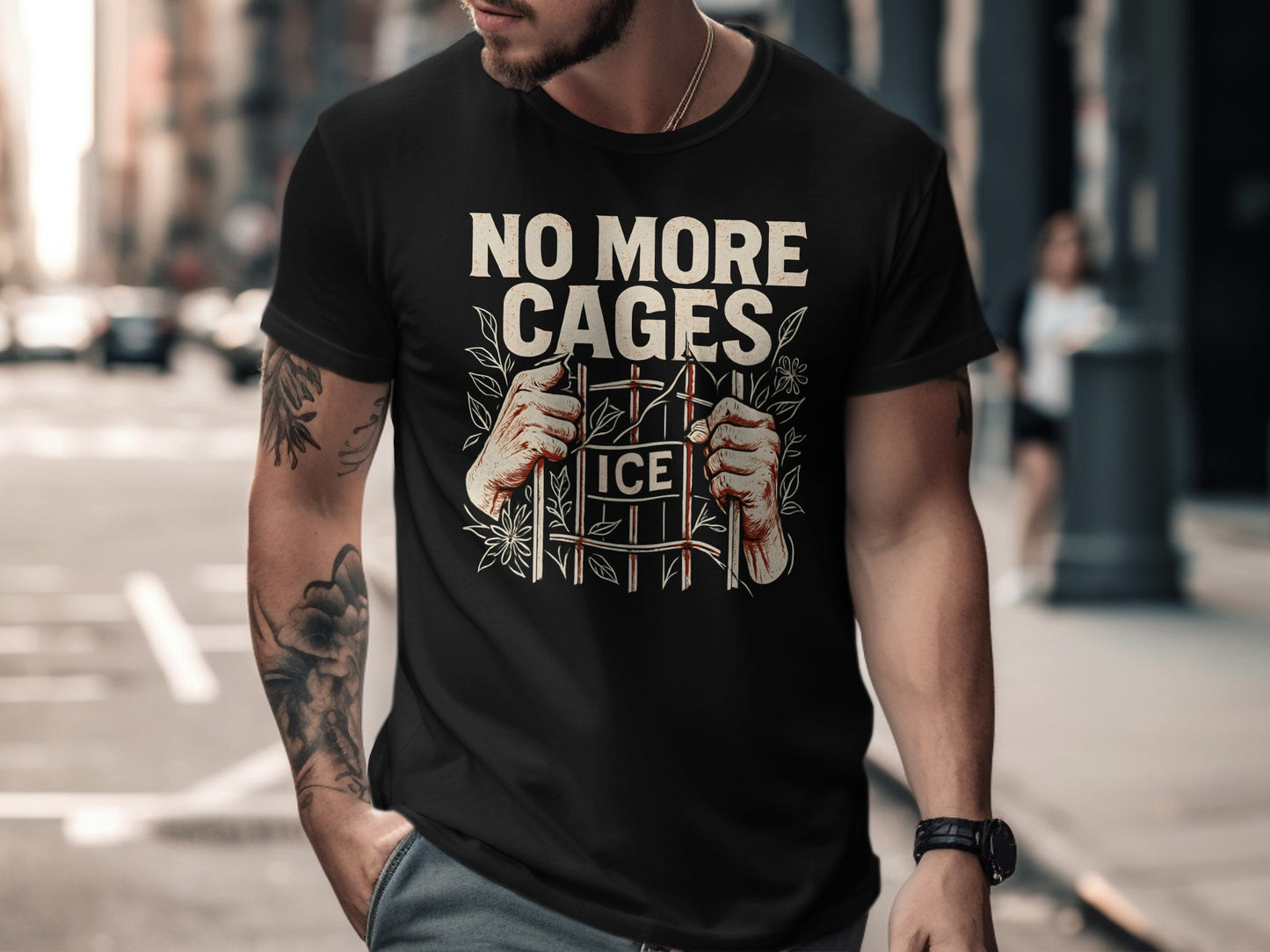 No More Cages Graphic Statement T-shirt product