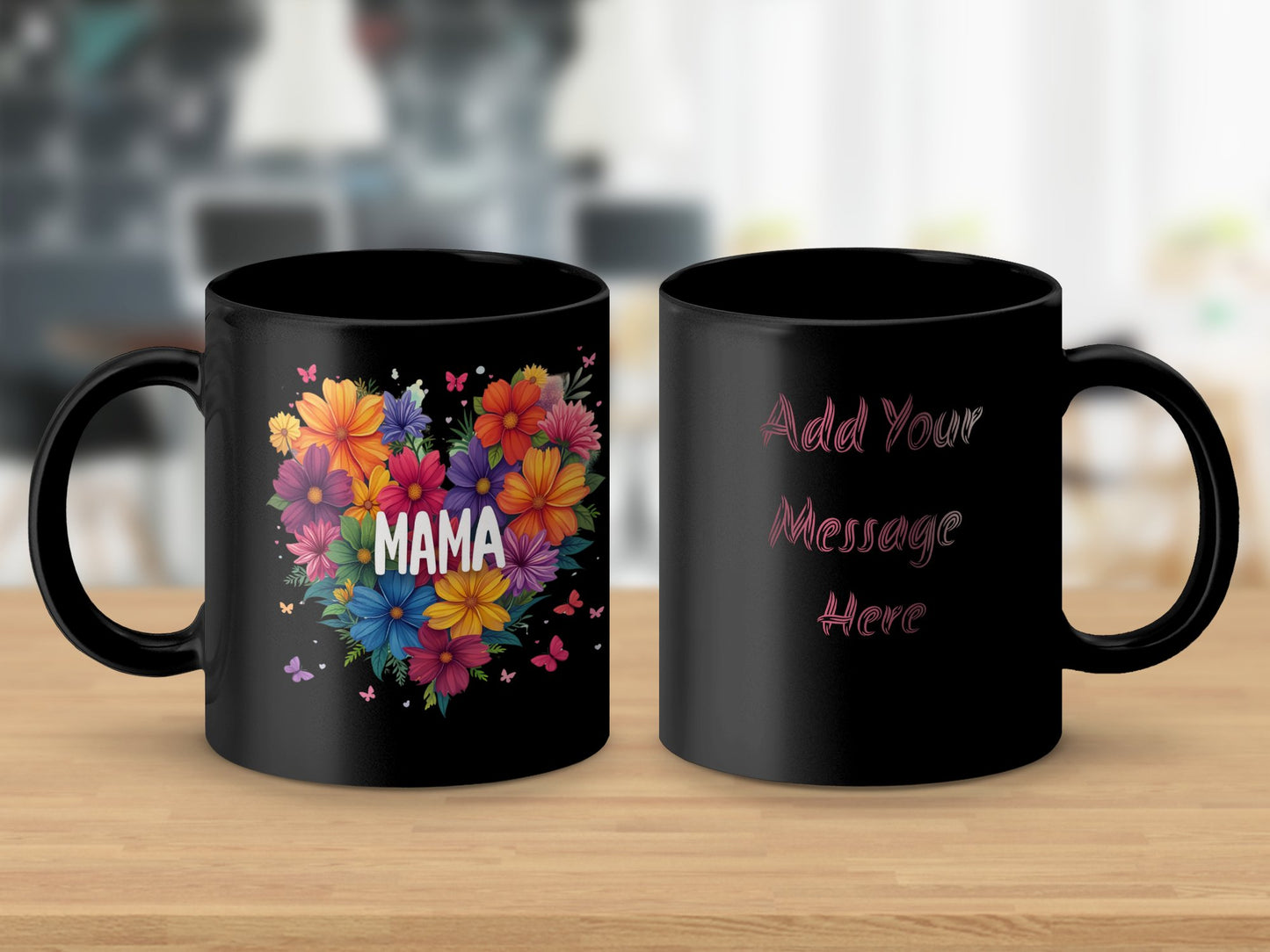 Customizable Mama Floral Heart Design Mug product type