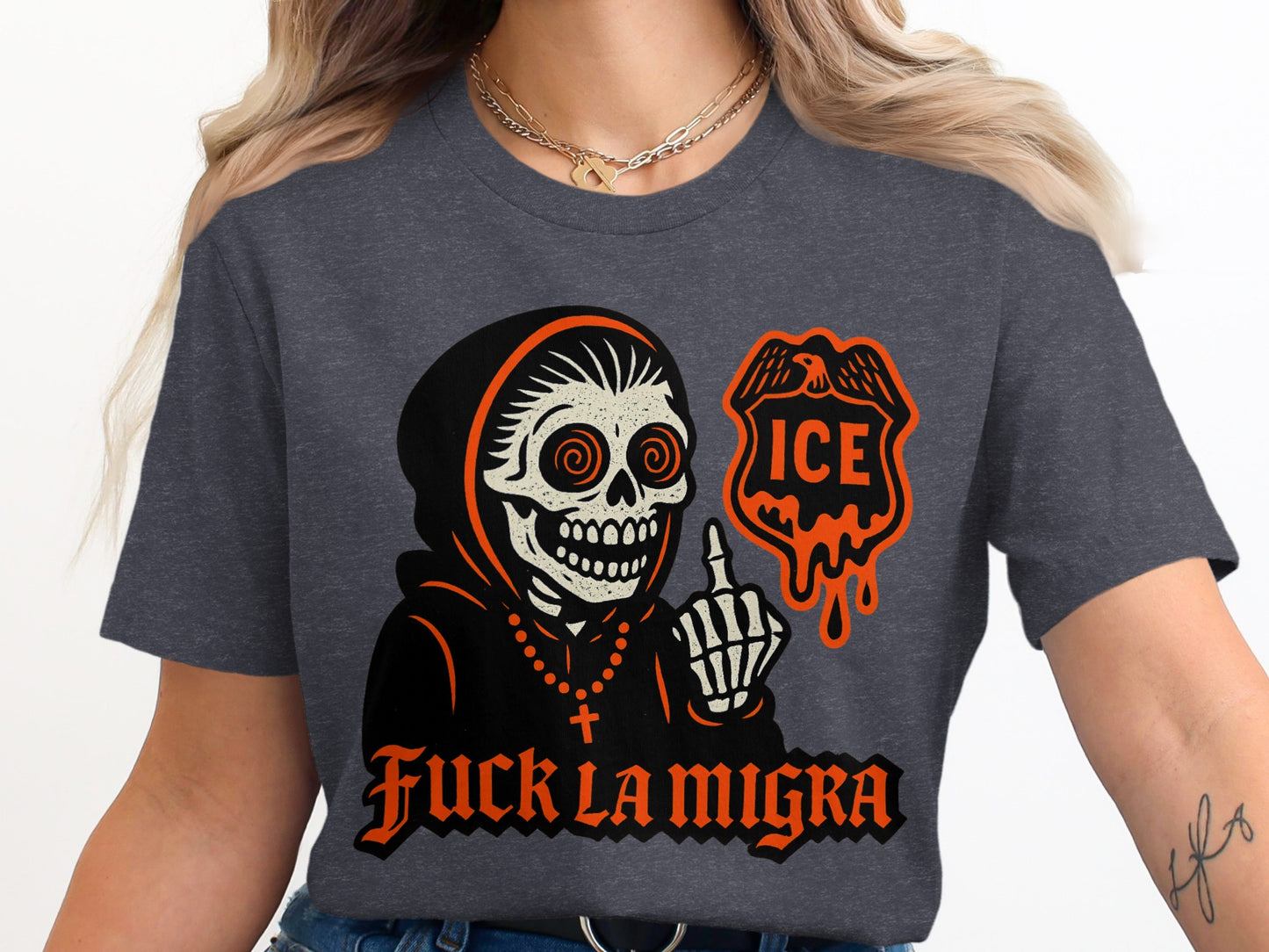 Edgy Bold Graphic ICE Themed T-Shirt product
