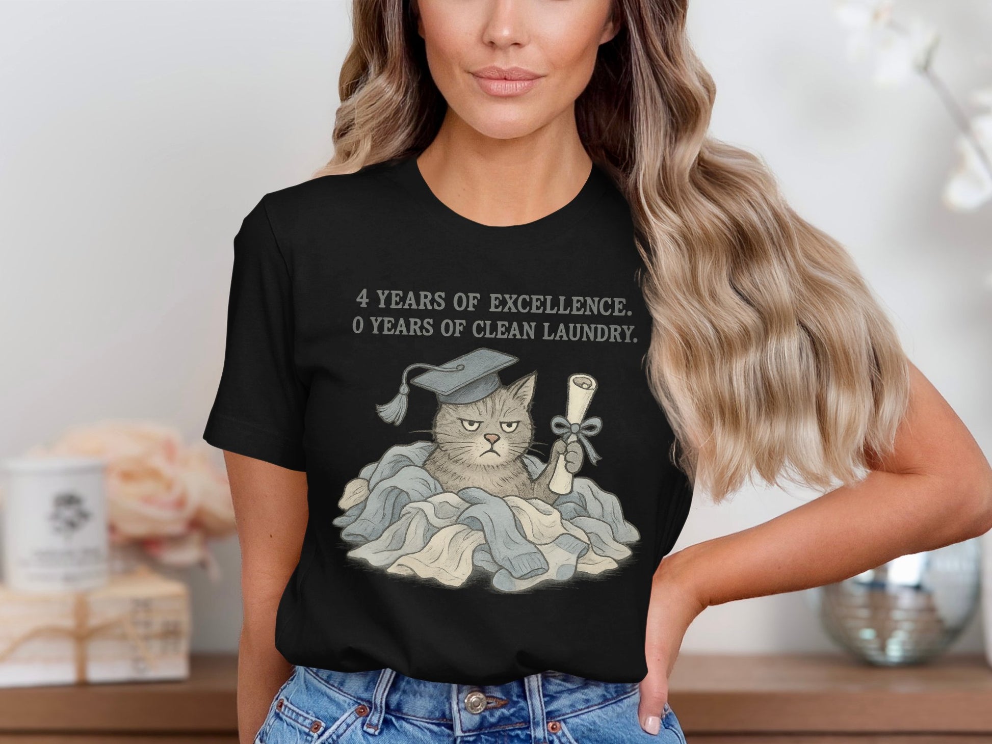 4 Years of Excellence Graduation Cat T-Shirt product