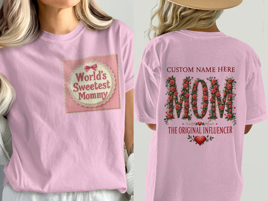 Personalized World's Sweetest Mommy Shirt product type