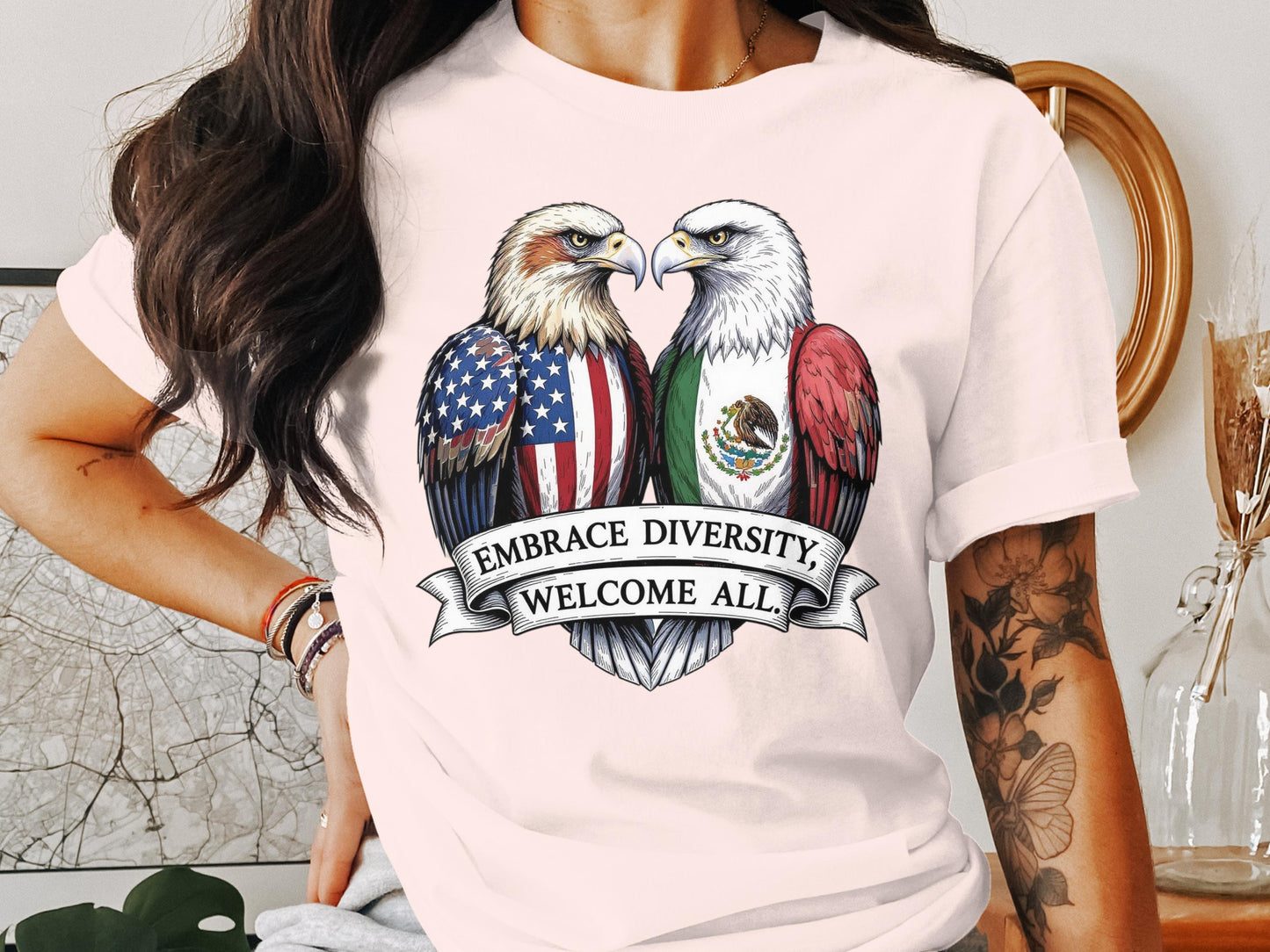 Embrace Diversity Welcome All Graphic T-Shirt product