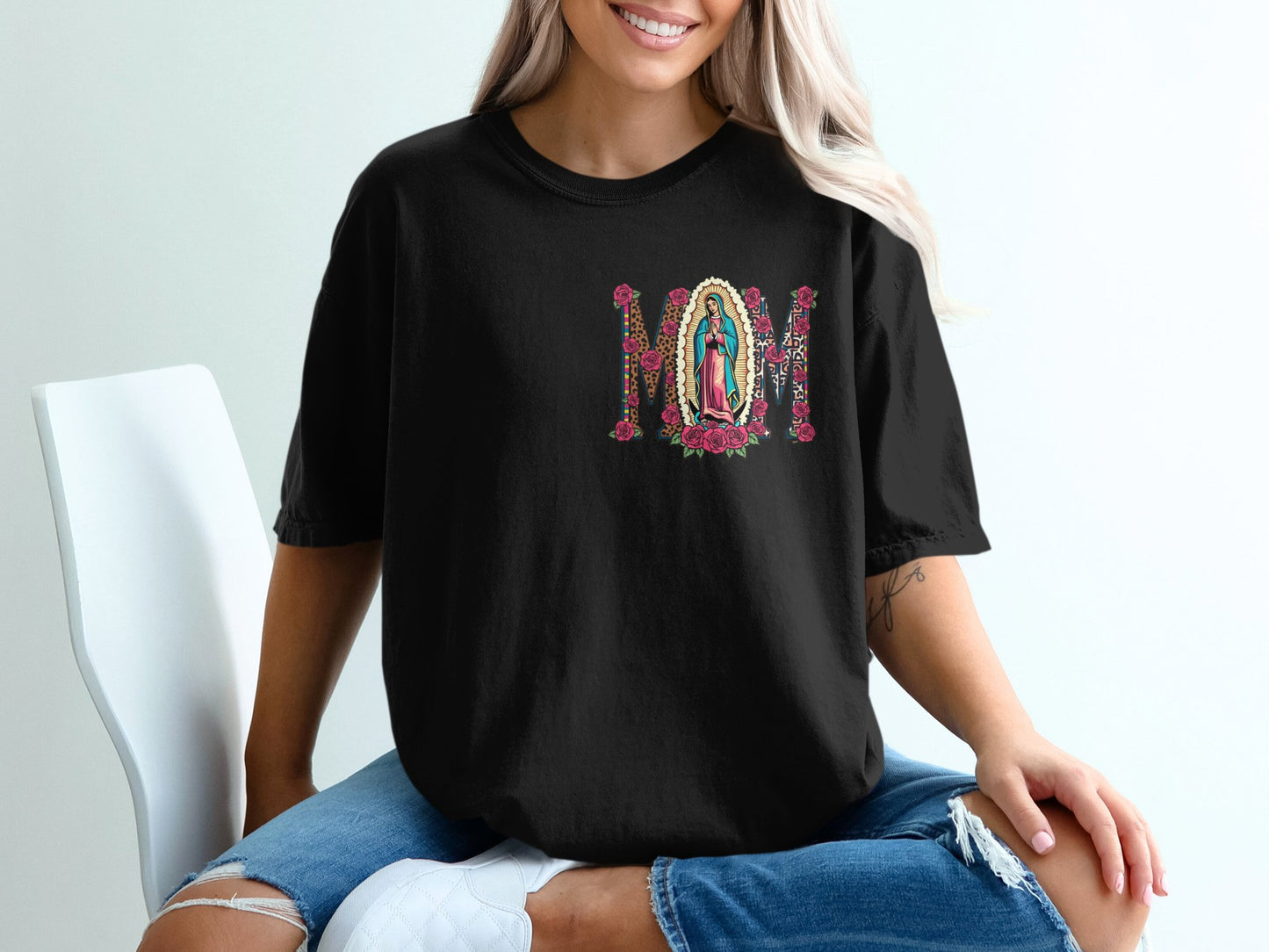 MOM Black Graphic Tee Casual Wear Top product type