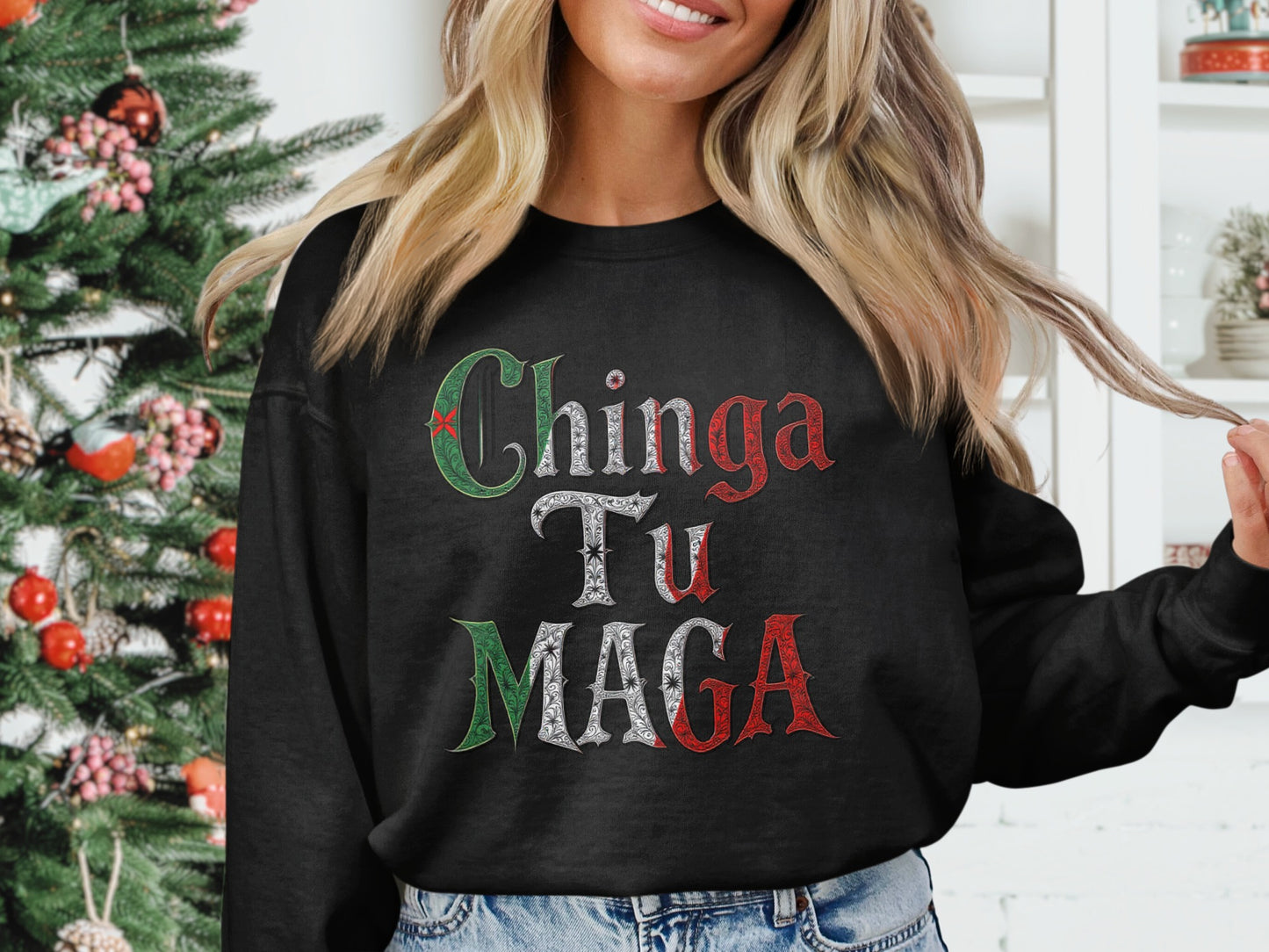 Chinga Tu Maga Festive Sweatshirt product type