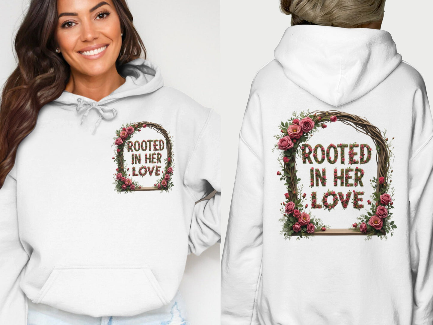 Rooted In Her Love Floral Hoodie product