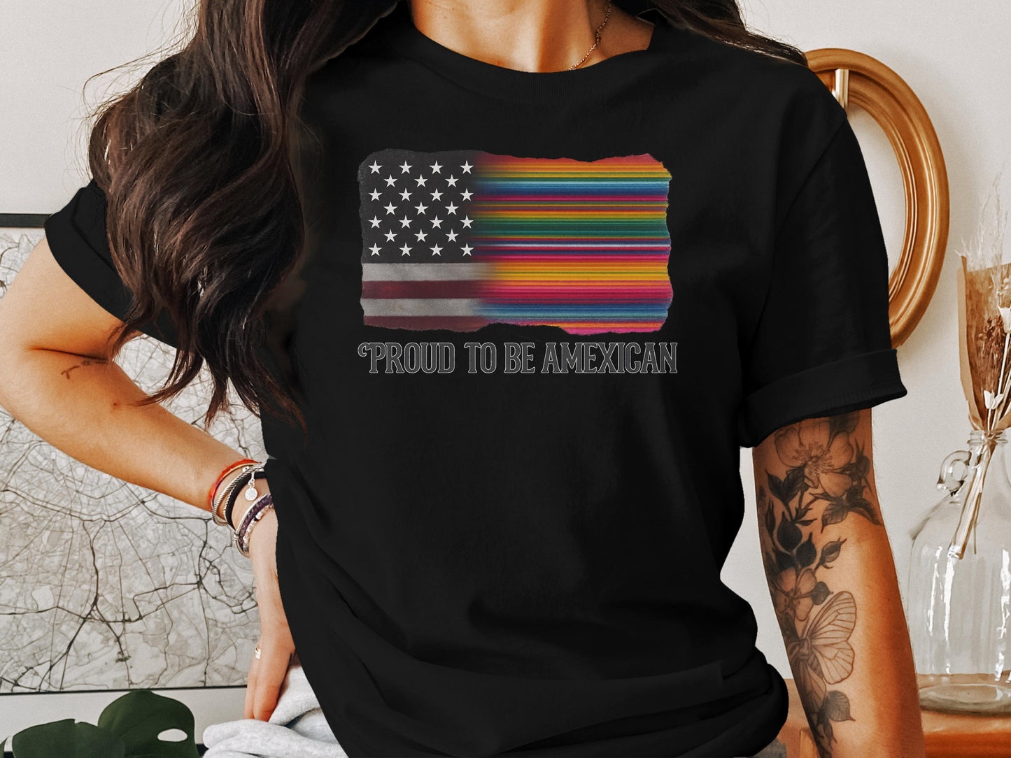 Proud to Be American Mexican Flag Unisex T-Shirt product