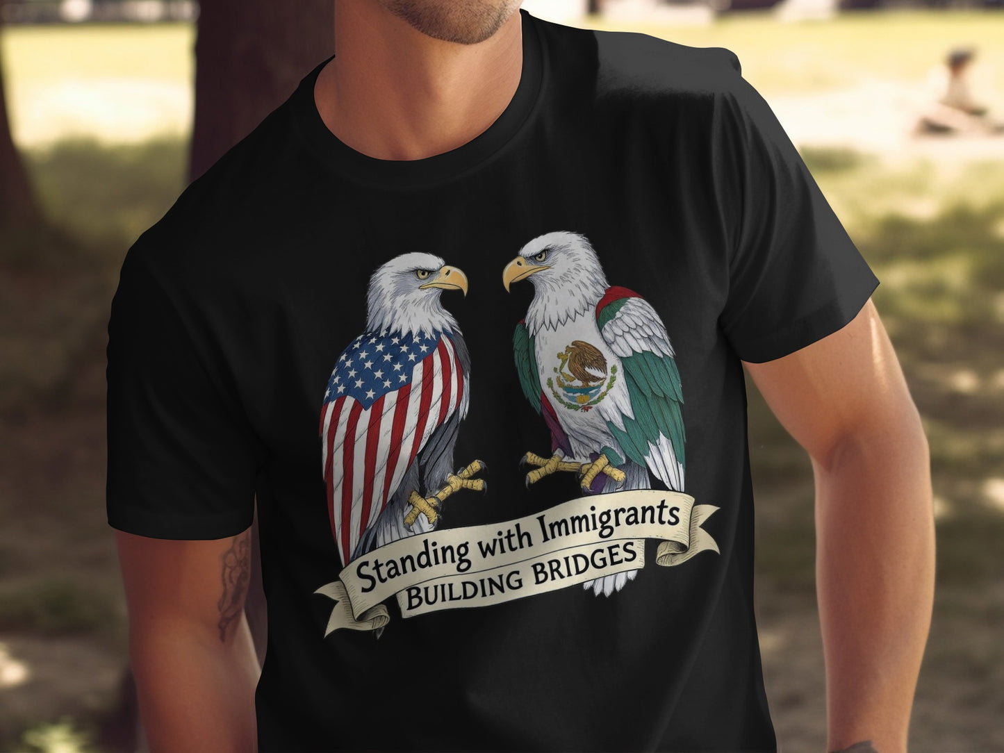 Standing with Immigrants Building Bridges T-shirt product