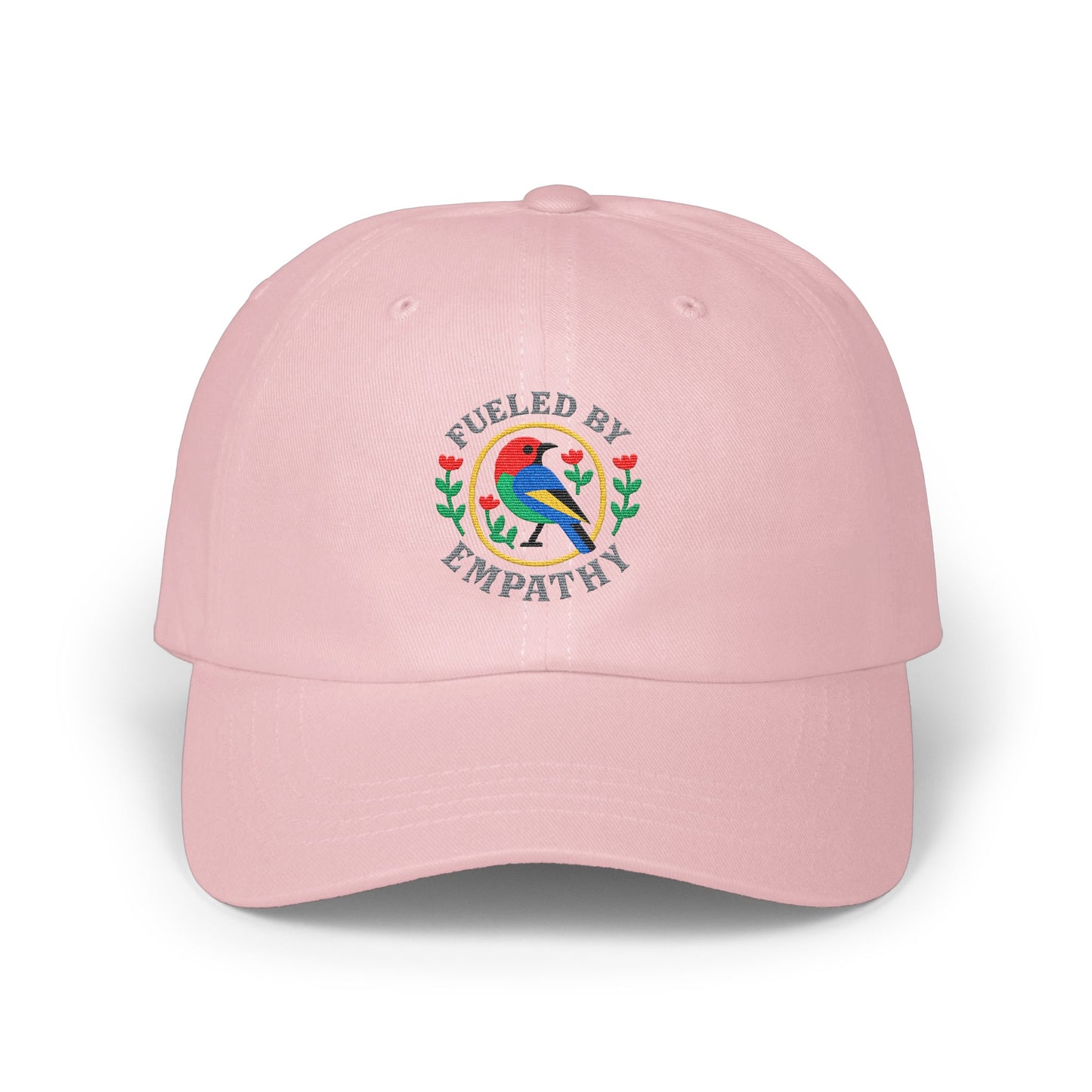 Fueled by Empathy Bird Embroidered Pink Hat product