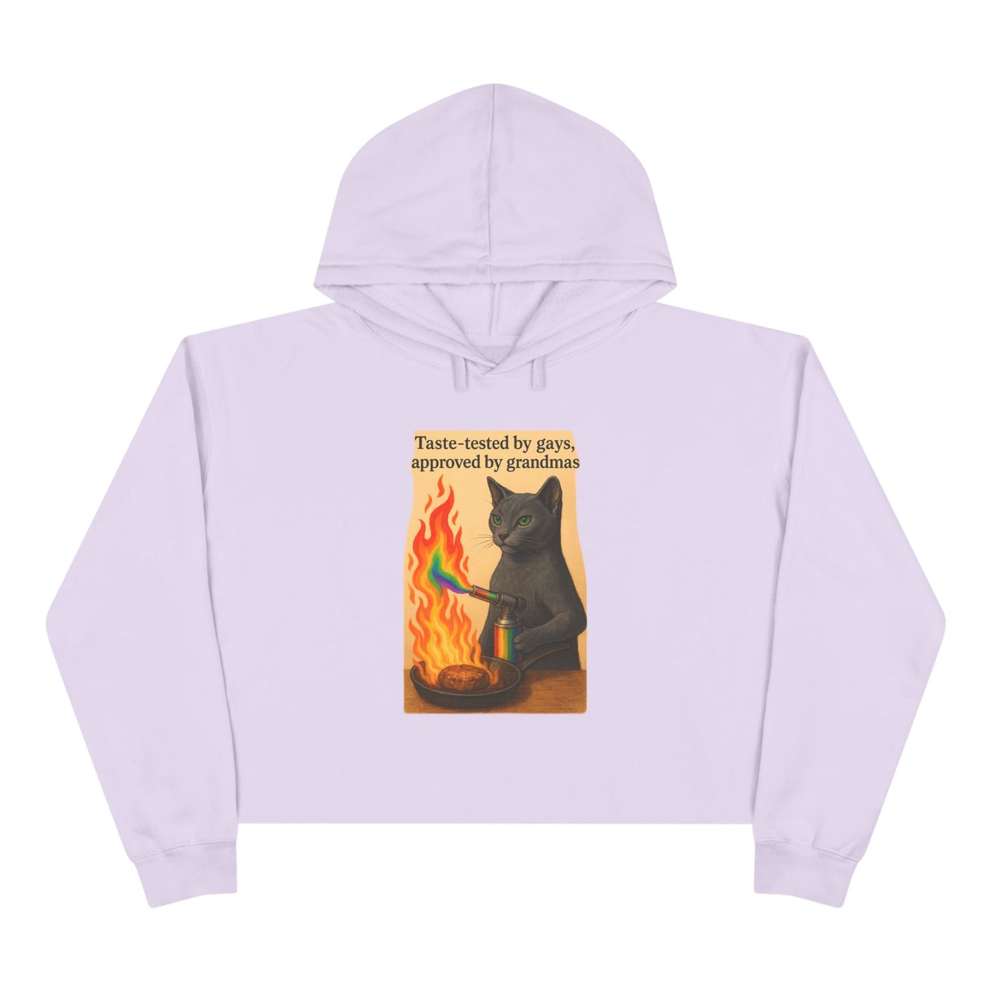 Cat Lover's Crop Hoodie - Funny Gift for Grandparents, Cute Animal Apparel, Cozy Streetwear, Unique Cat Design