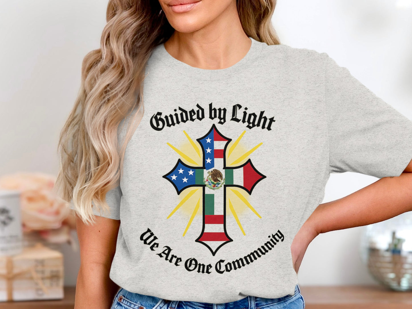 Guided by Light We Are One Community T-Shirt product