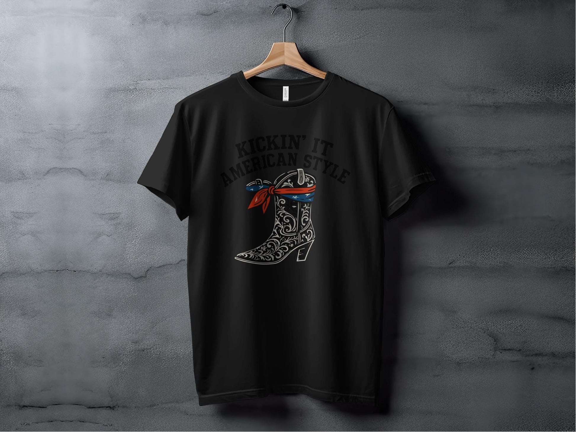 Kickin' It American Style Cowboy Boot T-shirt product
